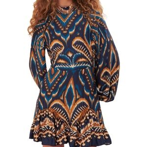 FARM Rio Vibrant Blue and Orange Dress